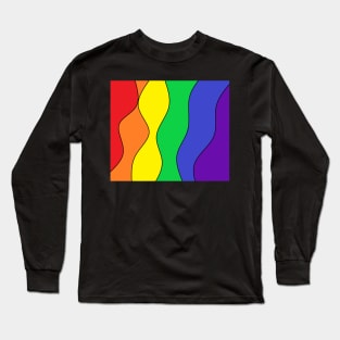 Wavy Rainbow Long Sleeve T-Shirt